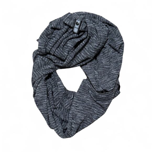 Lululemon Vinyasa Scarf Lycra Rulu Coco Pique Black White Black Snap Verstitale - Picture 5 of 8